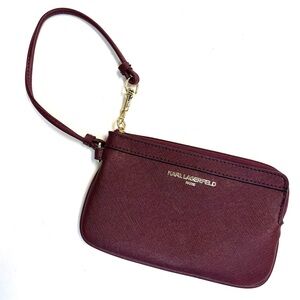 Karl Lagerfeld Burgundy Wristlet